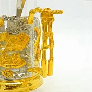 Латунный подстаканник «МЧС» — красивый подарок — фотография 4