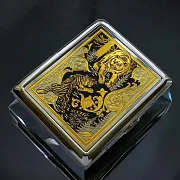 Портсигар "Схватка" / на 20 сигарет — красивый подарок — фотография 1
