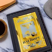 Обложка на паспорт из кожи «Герб Белгородской области» — оригинальный подарок — фотография 1