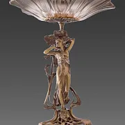 Бронзовая ваза-статуэтка «Пастушка» — красивый подарок — фотография 4