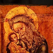 Икона под старину "Святой Симеон Богоприимец" — необычный подарок — фотография 2