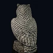 Ручная работа: Скульптура «Филин» из кальцита, 130×140×255 мм — фотография 2