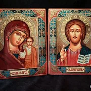 Подарочная венчальная пара. Казанская Богоматерь и Вседержите — фотография 4