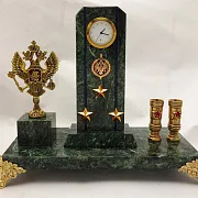 Часы «Погон» с гербом ФСБ и подставками в подарок — фотография 2