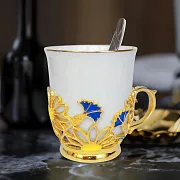 Подарочная кофейная чашка "Васильки" — фотография 1