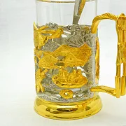Латунный подстаканник «МЧС» — красивый подарок — фотография 3