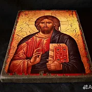 На память: Икона "Христос Вседержитель" + подставка — фотография 3