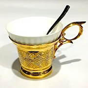 Кофейная пара "Узор". Златоуст. — оригинальный подарок — фотография 4