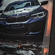 Нарды под стеклом «BMW M5 Ангельские глазки» — необычный подарок — фотография 1