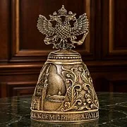 Ручная работа: Бронзовый колокольчик «Москва. Герб РФ» — фотография 1