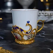 Подарочная кофейная чашка "Павлин" — фотография 1