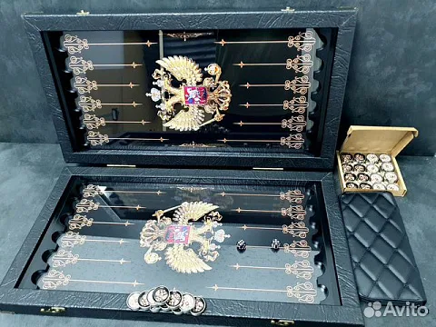 Нарды под стеклом «Великая Держава» — красивый подарок