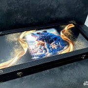 Нарды под стеклом «Великая Держава» — красивый подарок — фотография 3