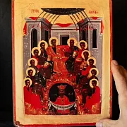На память: Икона деревянная "Сошествие Святого Духа" — фотография 1