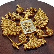 Плакетка «Гербовая» на деревянной основе — необычный подарок — фотография 2