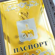 Обложка на паспорт из кожи «Герб Пермского края» в подарок — фотография 4