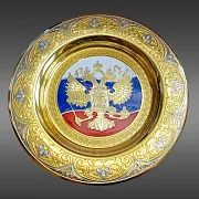 В подарок: Сувенирная тарелка "Триколор". Златоуст — фотография 3