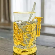 Латунный подстаканник «МЧС» — красивый подарок — фотография 1