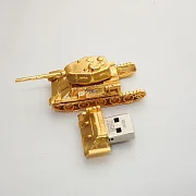 Бронзовая флешка «Танк» с позолотой — необычный подарок — фотография 4