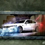 Нарды под стеклом «BMW против Mercedes» — необычный подарок — фотография 3
